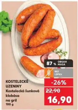 Kaufland Kostelecké šunková klobása na gril nabídka