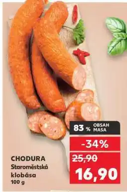 Kaufland CHODURA Staroměstská klobása 100 g nabídka