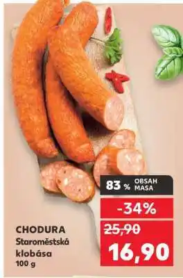 Kaufland CHODURA Staroměstská klobása 100 g nabídka