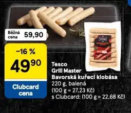 Tesco Tesco Grill Master Bavorská kuřecí klobása nabídka