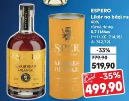 Kaufland ESPERO Likér na bázi rumu nabídka