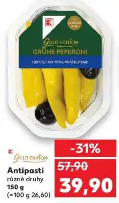Kaufland Antipasti různé druhy nabídka