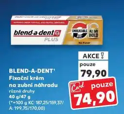 Kaufland Blend-a-dent Fixační krém na zubní náhradu nabídka