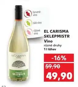 Kaufland EL CARISMA SKLEPMISTR Vino nabídka