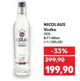 Kaufland Nicolaus Vodka nabídka