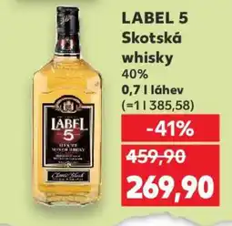 Kaufland LABEL 5 Skotská whisky nabídka