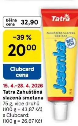 Tesco Tatra Zahuštěná slazená smetana nabídka