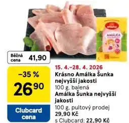 Tesco Krásno Amálka Šunka nejvyšší jakosti nabídka