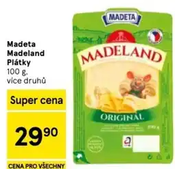 Tesco Madeta Madeland Plátky nabídka