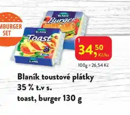 MP Krásno Blaník toustové plátky 35% t.v.s toast, burger nabídka