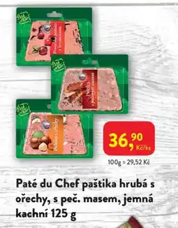 MP Krásno Paté du Chef paštika hrubá s ořechy, s peč. masem, jemná kachní nabídka