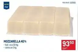 Makro Mozzarella 40 % nabídka