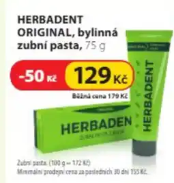 Dr. Max Herbaden original, bylinná zubní pasta nabídka