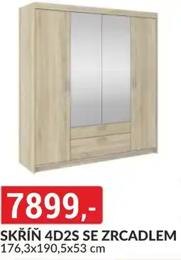 Baumax Skříň 4d2s se zrcadlem nabídka