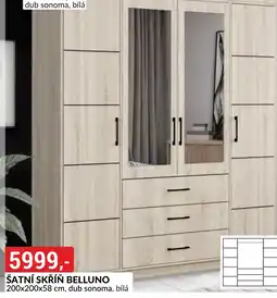 Baumax Šatní skříň belluno nabídka