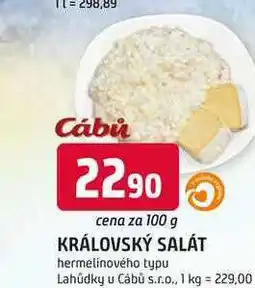 Trefa KRÁLOVSKÝ SALÁT hermelínového typu nabídka