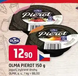 Trefa Olma Jogurt Pierot, vybrané druhy nabídka