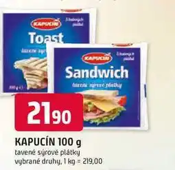 Trefa KAPUCÍN 100 g tavené sýrové plátky vybrané druhy nabídka