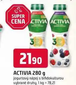 Trefa ACTIVIA 280 g jogurtový nápoj s bifidokulturou vybrané druhy nabídka