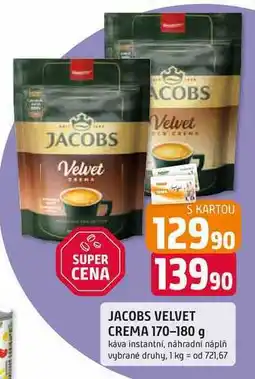 Trefa JACOBS VELVET CREMA 170-180 g káva instantní, náhradní náplň nabídka