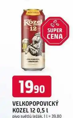 Trefa VELKOPOPOVICKÝ KOZEL 12 0,5 L pivo světlý ležák nabídka
