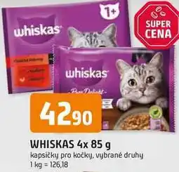 Trefa WHISKAS 4x 85 g kapsičky pro kočky nabídka