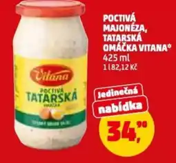 Penny Market Poctivá majonéza, tatarská omáčka vitana nabídka