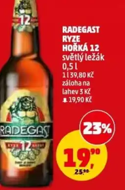 Penny Market Radegast ryze hořká 12 světlý ležák nabídka