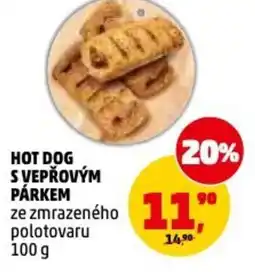 Penny Market Hot dog s vepřovým párkem nabídka
