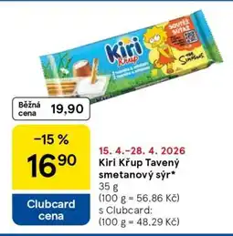 Tesco Kiri Křup Tavený smetanový sýr nabídka