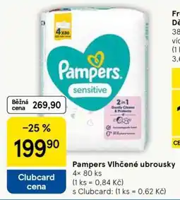 Tesco Pampers vlhčené ubrousky nabídka