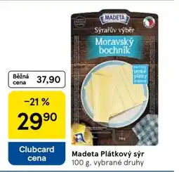 Tesco MADETA Plátkový sýr nabídka
