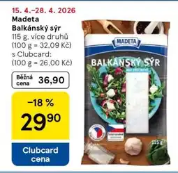 Tesco Madeta Balkánský sýr nabídka