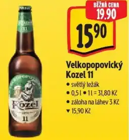 Albert Velkopopovický Kozel 11 nabídka