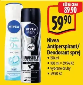 Albert Nivea Antiperspirant/ Deodorant sprej nabídka
