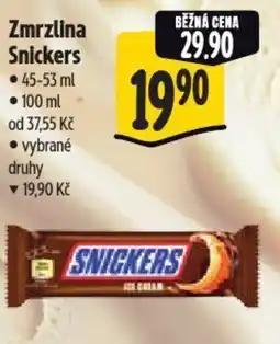 Albert Zmrzlina Snickers nabídka