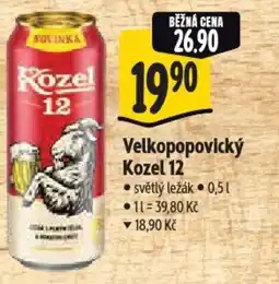 Albert Velkopopovický Kozel 12 nabídka