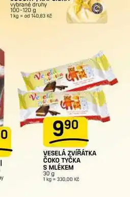 Flop VESELÁ ZVÍŘÁTKA ČOKO TYČKA S MLÉKEM nabídka