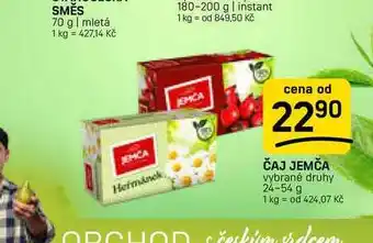 Flop ČAJ JEMČA vybrané druhy nabídka