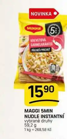 Flop MAGGI 5MIN NUDLE INSTANTNÍ vybrané druhy nabídka