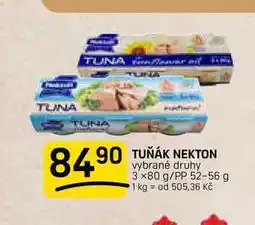 Flop TUŇÁK NEKTO vybrané druhy 3x80 g/PP nabídka