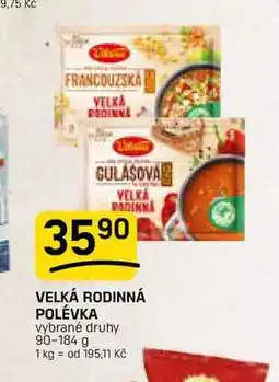 Flop VELKÁ RODINNÁ POLÉVKA vybrané druhy nabídka