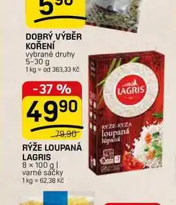 Flop RÝŽE LOUPANÁ LAGRIS 8 × 100 g | varné sáčky nabídka