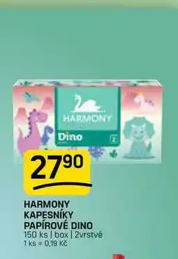 Flop HARMONY Dino 2790 HARMONY KAPESNÍKY PAPÍROVÉ DINO 150 ks | box | 2vrstvé 1 ks = 0,19 Kč nabídka
