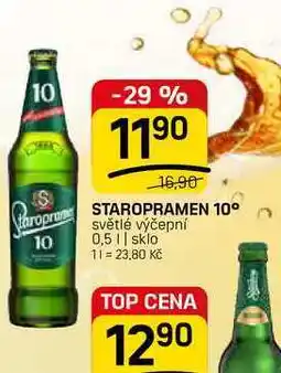 Flop STAROPRAMEN 10° světlé výčepní nabídka