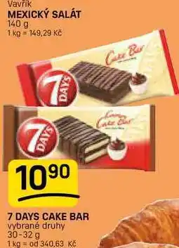 Flop 7 DAYS CAKE BAR vybrané druhy nabídka