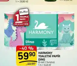 Flop HARMONY TOALETNÍ PAPÍR DINO 8 rolí nabídka