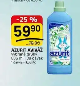 Flop AZURIT AVIVÁŽ vybrané druhy 836 ml | 38 dávek nabídka