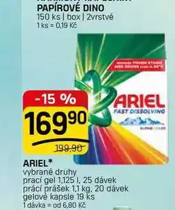 Flop ARIEL prací gel nabídka
