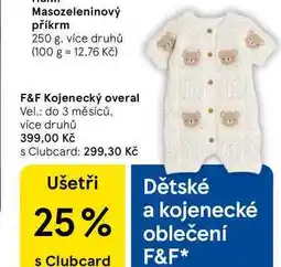 Tesco F&F Kojenecký overal Vel.: do 3 měsíců. více druhů nabídka